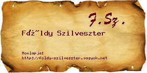 Földy Szilveszter névjegykártya